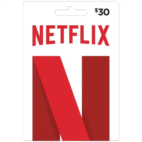 Netflix gift card 30usd