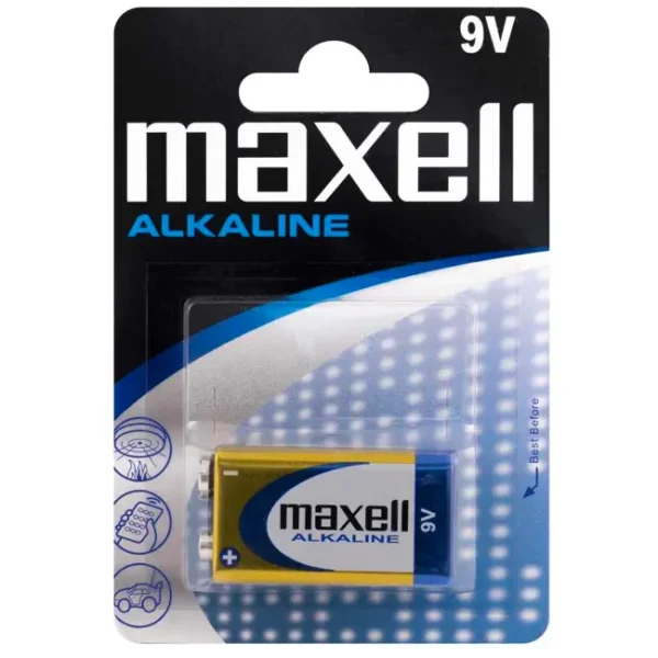 Pilha 9V Alcalina Maxell 6LR61 - 4902580150259