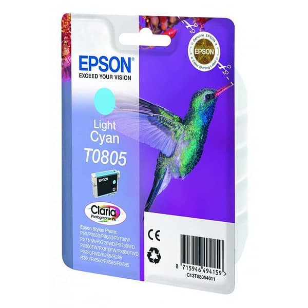 epson hummingbird singlepack light cyan t0805 claria photographic ink 1