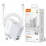 Carregador Ldnio 65W QC3.0 1xUSB-A, 1xUSB-C Branco/Cinza - A2620C