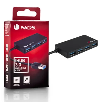 Hub USB A NGS IHUB4 Tiny 4xUSB A 3.0 Preto