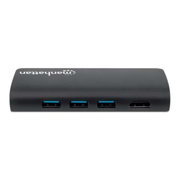 Hub USB-C Manhattan 8 em 1, HDMI, RJ45, USB-A 3.0, SD/MicroSD, USB-C - 152372