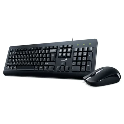 Kit Teclado e Rato Com Fio Genius KM-160 PT-PT Preto