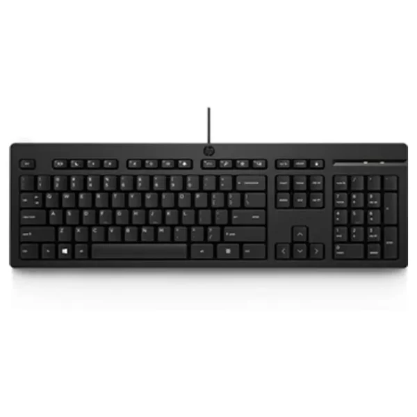 Teclado Com Fio HP 125 USB PT-PT Preto - 266C9AA