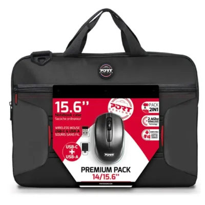 Bolsa Para Computador + Rato Port Designs 14″a 15.6″ Preta