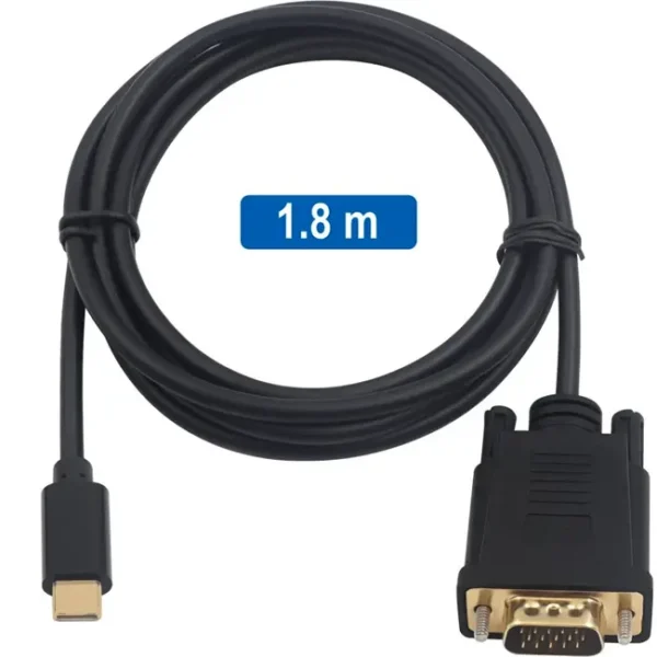 Cabo USB-C Para VGA Ewent 1080P@60Hz 1.8M - EC1052
