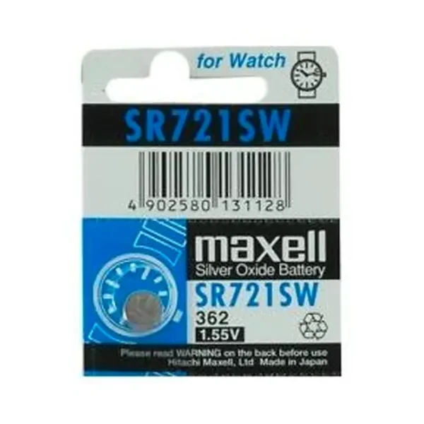 Pilhas SR721SW Maxell Silver Oxide (p/ Relógios) 1un - 4902580133382