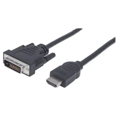 Cabo HDMI Para DVI-D 24+1 Manhattan 1080P@60Hz 1.8M Preto