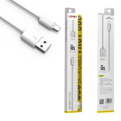 Cabo USB-A Para Micro-USB Ldnio 2.1A Carregamento Rapido 1M Branco