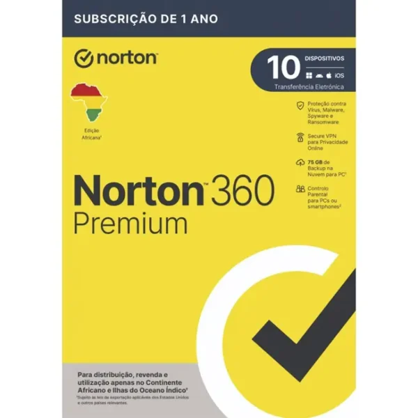 Antivirus Norton 360 Premium 75GB 1 User 10PC Anual FTP