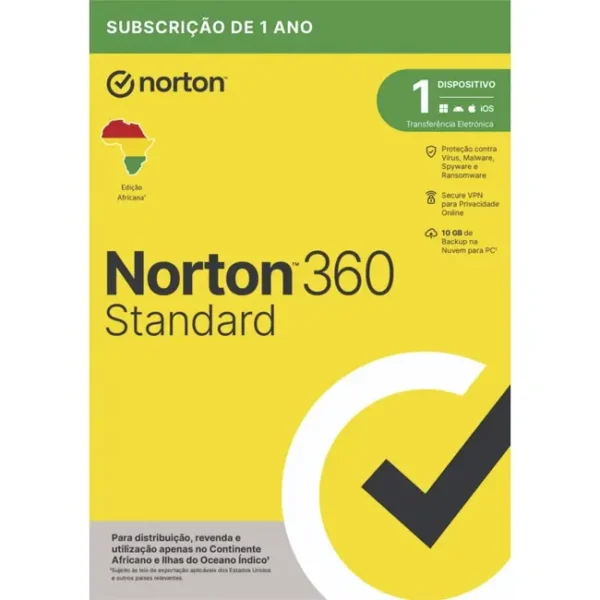 Antivirus Norton 360 Standard 1User 1PC Anual 10GB VPN FTP