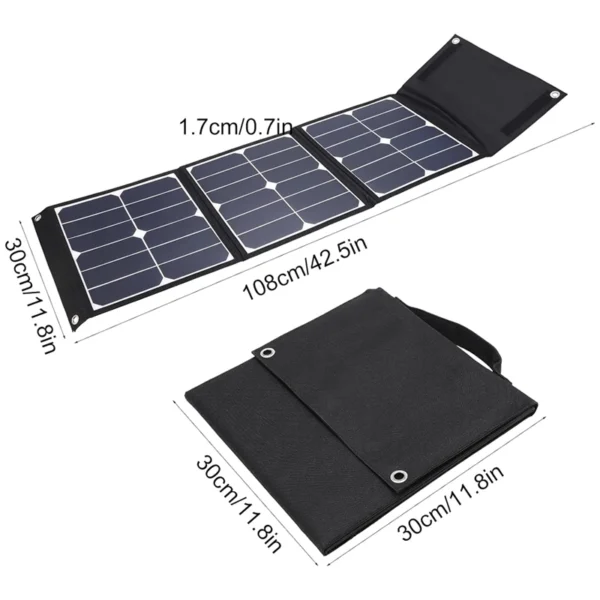 Painel Solar Portátil Dobrável 40W 2xUSB 1xDC 19V GSF-40W