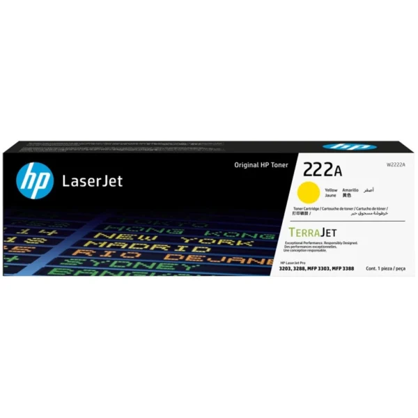 Toner HP 222A Amarelo W2222A 1.200 Pag.