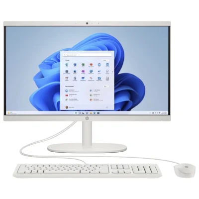 Computador AIO HP 21.5″ FHD Intel N100 8GB 256GB SSD W11H Branco