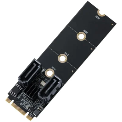 Placa Adaptador M.2 NVME Para SATA 3.0 6Gbps 2 Portas