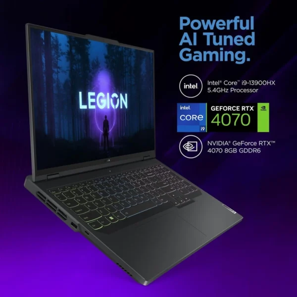 Computador Portátil Gaming Lenovo Legion Pro 5 i9-13900HX 64GB 2TB SSD 16" 2K 165Hz RTX 4070 82WK00M7US