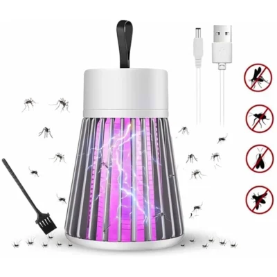 Lâmpada Mata-Mosquitos UV com Choque Elétrico 2000mAh